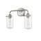 Z-Lite Delaney 2 Light Vanity, Brushed Nickel & Clear 471-2V-BN - alternate 5